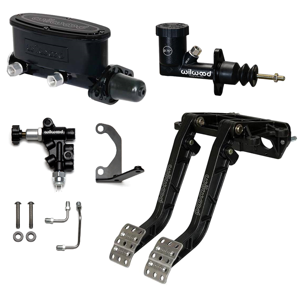Wilwood 340-14360 Fwd Dual Pedal w/HV Tandem Integral MC, 6.25:1