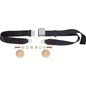 Dynacorn SBL-BK60 60 Inch Vintage Style Seat Belt, Camaro, Black, Each